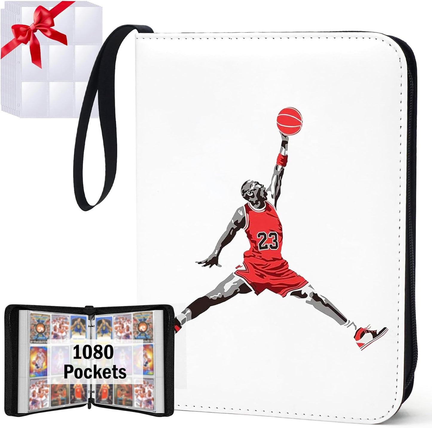 Anime Trading Card Binder for Cards,4 Pocket with 60 Sleeves up to 480 Cards,Waterproof Card Storage Bag with Removable Sleeves for Anime and TCG Cards