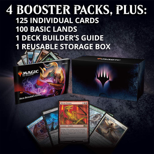 Magic: The Gathering Core Set 2019 (M19) Deck Builders Toolkit | 4 Booster Pack + 125 Cards | Accessories