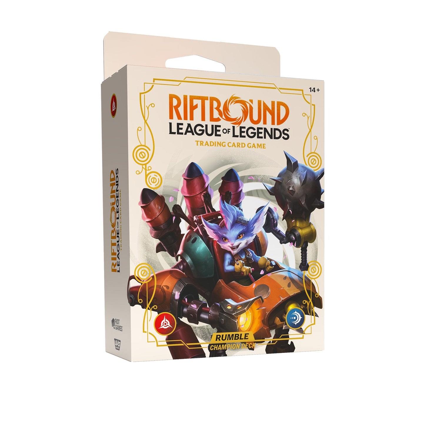 Riftbound League of Legends TCG SpiritForged Champion Deck Rumble Display – 56-Card Preconstructed Deck + Booster, 4 Decks per Box, Mecha-Minions Strategy Card Game (PRE-SALE FEBRUARY)