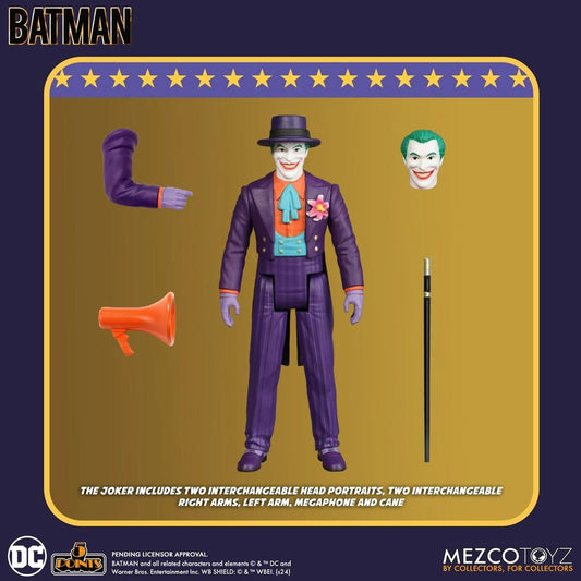 Mezco Toyz Batman 1989: The Joker - 5 Points Collection Action Figure (PRE-SALE)