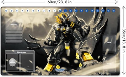 New DTCG Duel Playmat Digimon Diaboromon Trading Card Game TCG CCG Mat Pad + Free Bag (ZD002-324-SM)