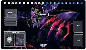 New DTCG Duel Playmat Digimon Diaboromon Trading Card Game TCG CCG Mat Pad + Free Bag (ZD002-324-SM)