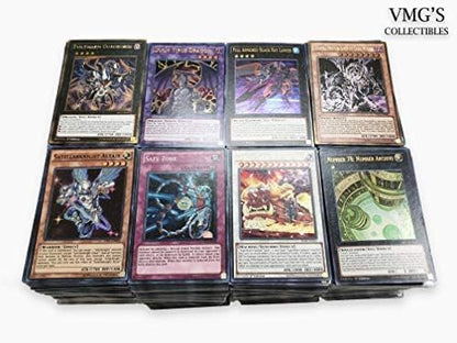 YU-GI-OH! 200 Mixed Trading Card Lot (150 Commons, 50 Rares, No Duplicates, Holos Included, Near Mint)
