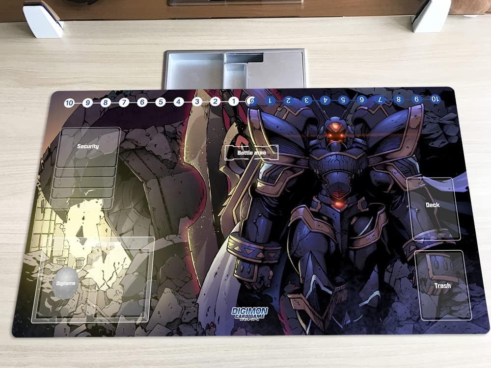 New DTCG Duel Playmat Digimon Diaboromon Trading Card Game TCG CCG Mat Pad + Free Bag (ZD002-324-SM)