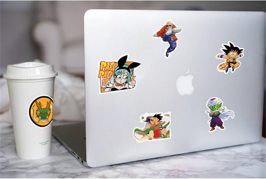 50pcs Anime Manga Dragon and Ball Stickers for Kids, Cool Waterproof Vinyl Decal for Teen Adult Boy Laptop, Travel Case, Phone, Bike, Water Bottle, Guitar, Computer, Skateboard (ball50)