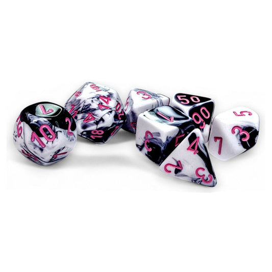 7-Die Set Gemini Black-White/pink