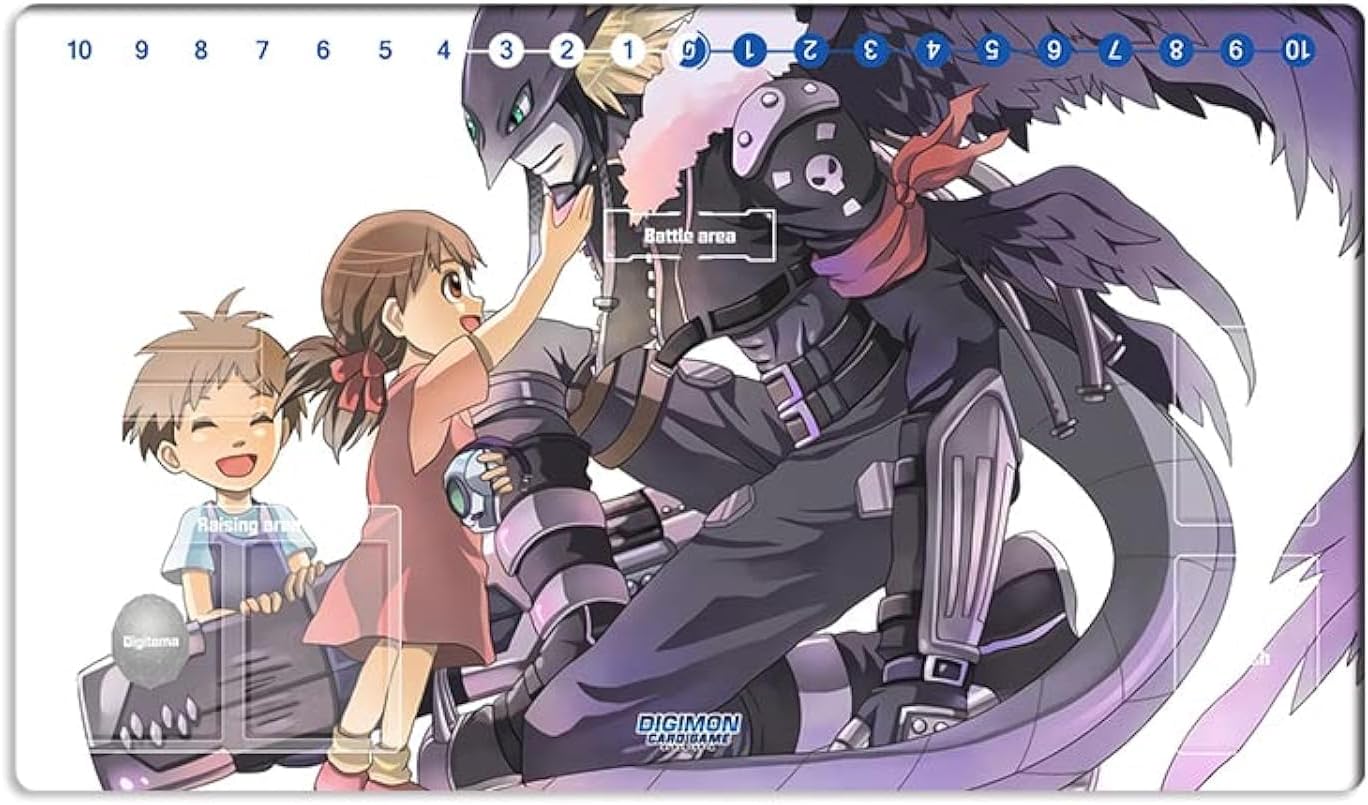 New DTCG Duel Playmat Digimon Diaboromon Trading Card Game TCG CCG Mat Pad + Free Bag (ZD002-300-SM)