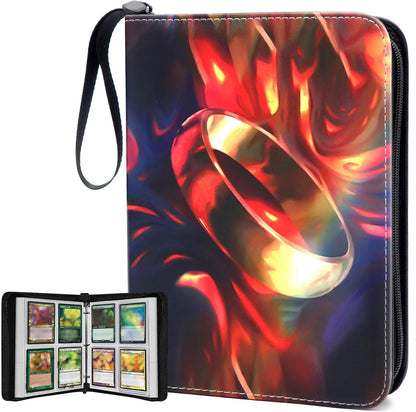 Anime Trading Card Binder for Cards,4 Pocket with 60 Sleeves up to 480 Cards,Waterproof Card Storage Bag with Removable Sleeves for Anime and TCG Cards