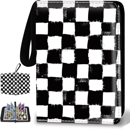 Collectible Trading Card Binder, 400 Card Holders with 50 Removable Sleeves, Portable 4 Pocket Trading Card Collection Albums for Photocard kpop MTG/TCG Game Sports Cards，Funny Dinosaur Bones