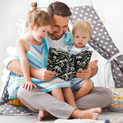 Collectible Trading Card Binder, 400 Card Holders with 50 Removable Sleeves, Portable 4 Pocket Trading Card Collection Albums for Photocard kpop MTG/TCG Game Sports Cards，Funny Dinosaur Bones