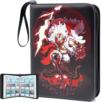 Anime Trading Card Binder for Cards, 9 Pocket with 60 Sleeves up to 1080 Cards One Piece TCG Card Binder, Waterproof Card Storage Book, Trading Cards Display Case