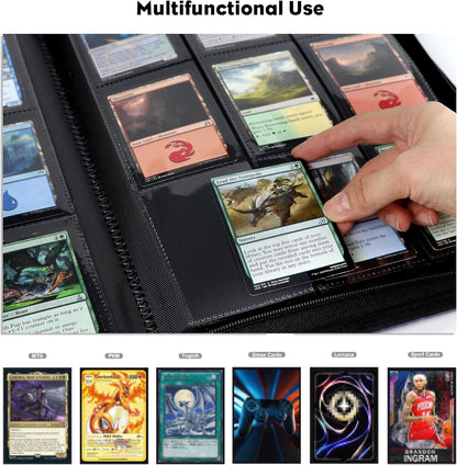 360 Pockets Card Binder, MTG Card Binder, Double Sided Card Collection Album Folder with 20 Pages, Side-Loading Card Holder for MTG, TCG, Trading Card, Sports Cards-Swamp