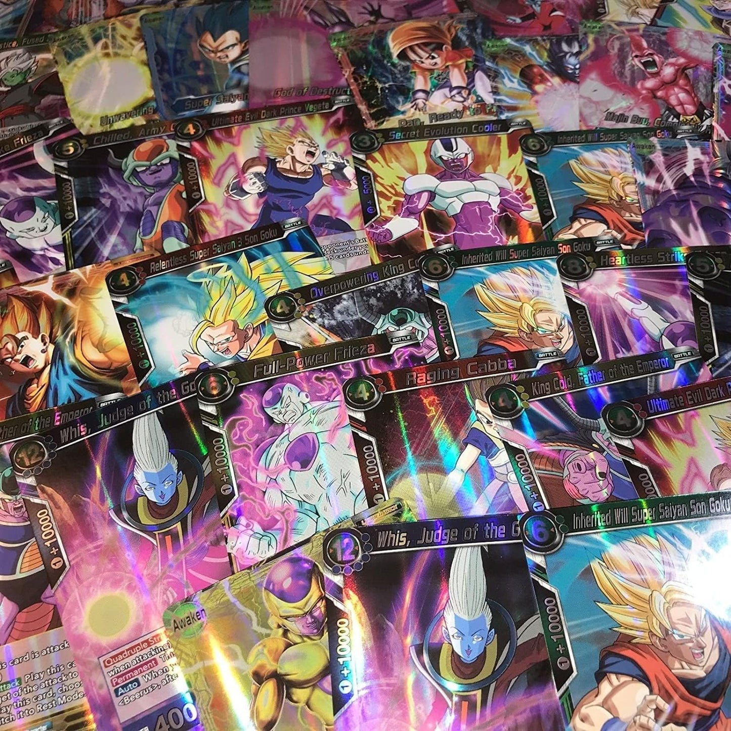 3 Dragonball Super TCG Super Rare Cards - No Duplicates - English Near Mint