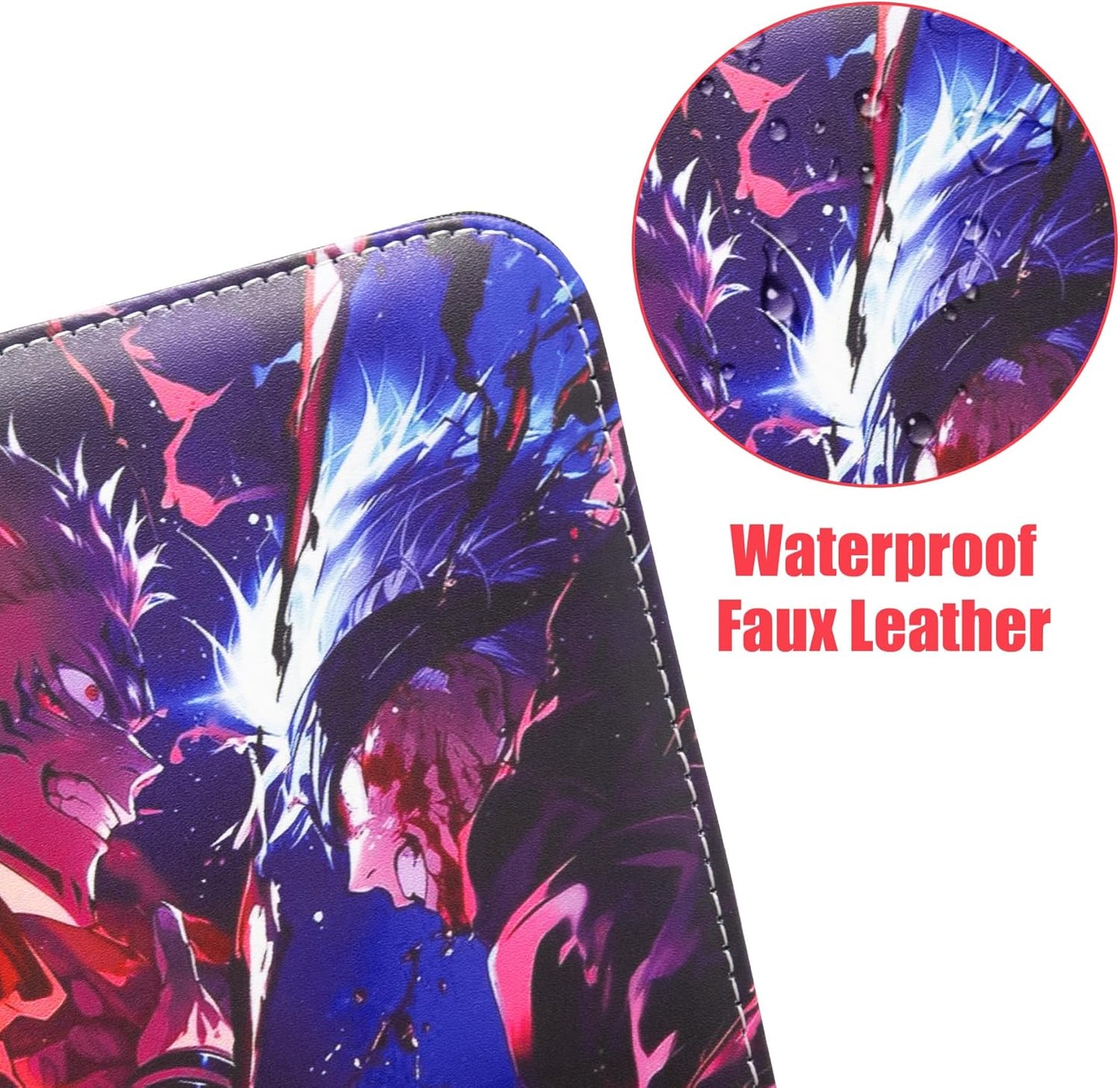 Anime Trading Card Binder for Cards,4 Pocket with 60 Sleeves up to 480 Cards,Waterproof Card Storage Bag with Removable Sleeves for Anime and TCG Cards