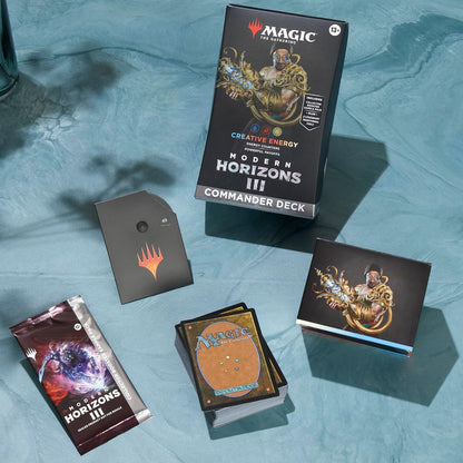 Magic: The Gathering Modern Horizons 3 Commander Deck - Creative Energy (100-Card Deck, 2-Card Collector Booster Sample Pack + Accessories)