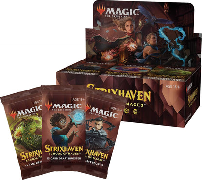 Magic The Gathering Strixhaven Draft Booster Box | 36 Packs (540 Magic Cards), Brown