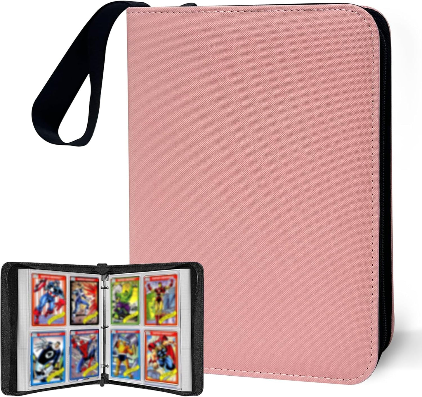 Anime Trading Card Binder for Cards,4 Pocket with 60 Sleeves up to 480 Cards,Waterproof Card Storage Bag with Removable Sleeves for Anime and TCG Cards