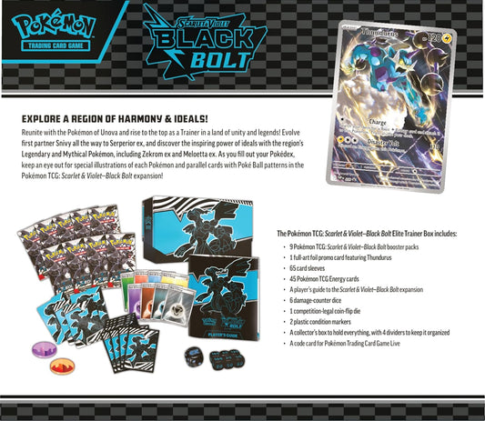 Pokemon TCG Scarlet & Violet 10.5 Black Bolt Elite Trainer Box