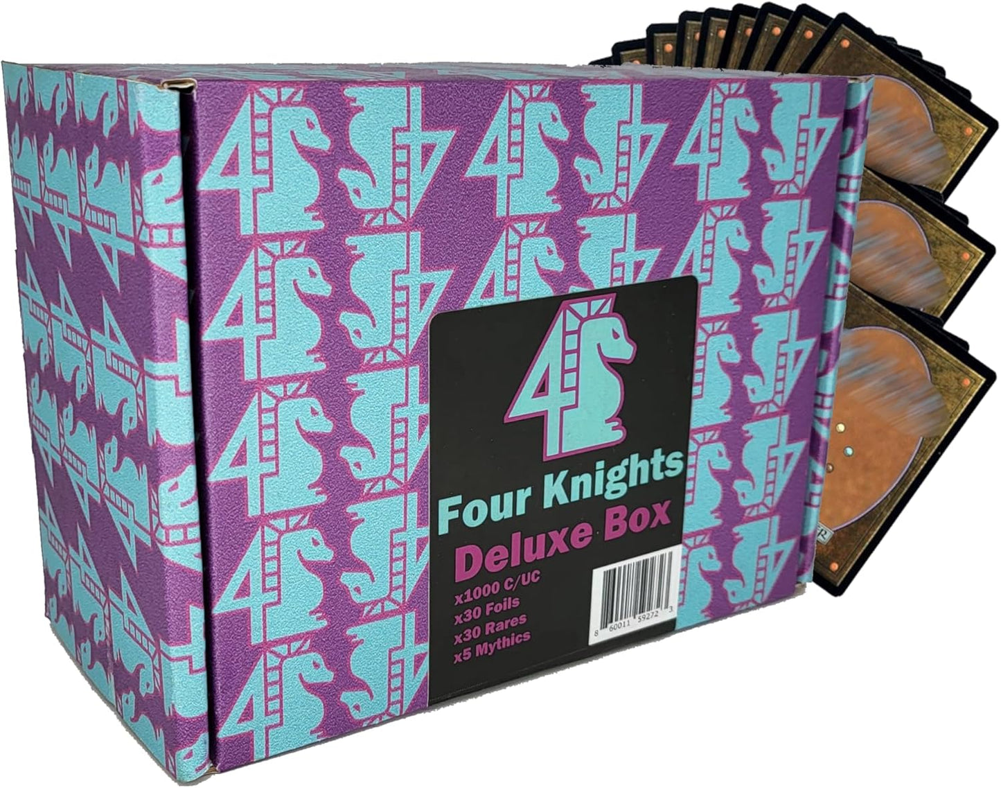 Four Knights MTG Deluxe Collection Booster Box - 1000+ Assorted C/UC Cards with 30 Rares, 30 Foils, and 5 Mythics - Limited Duplicates - Compatible with Magic