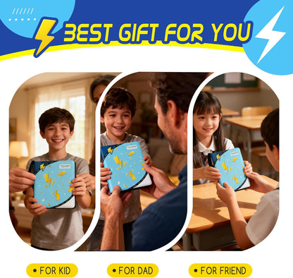 Trading Card Binder 4 Pocket,400 Pocket Card Collection Binder with 50 Removable Sleeves,PU Waterproof Top Card Book,3-Ring Zipper Collectible Trading Card Album for MTG/TCG/Card Holder Gift(Blue)