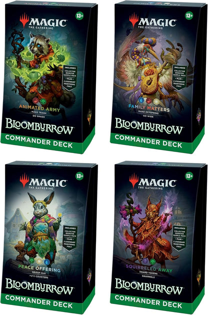 Magic: The Gathering Bloomburrow Commander Deck - Peace Offering (100-Card Deck, 2-Card Collector Booster Sample Pack + Accessories)