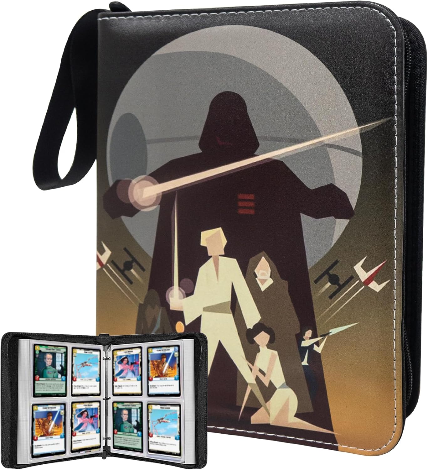 Anime Trading Card Binder for Cards, 9 Pocket with 60 Sleeves up to 1080 Cards One Piece TCG Card Binder, Waterproof Card Storage Book, Trading Cards Display Case