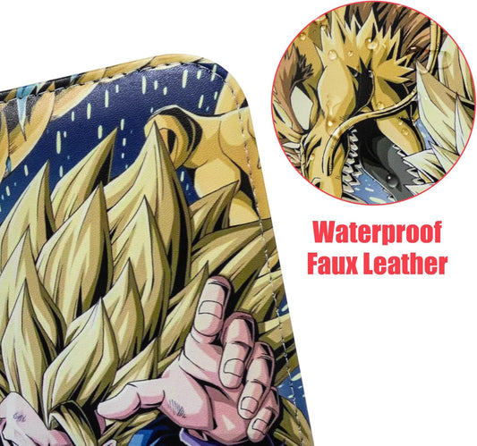 Anime Trading Card Binder for Dragon Cards, 4 Pocket with 50 Sleeves up to 400 Cards TCG Card Binder, Waterproof Card Storage Book, Cards Display Case