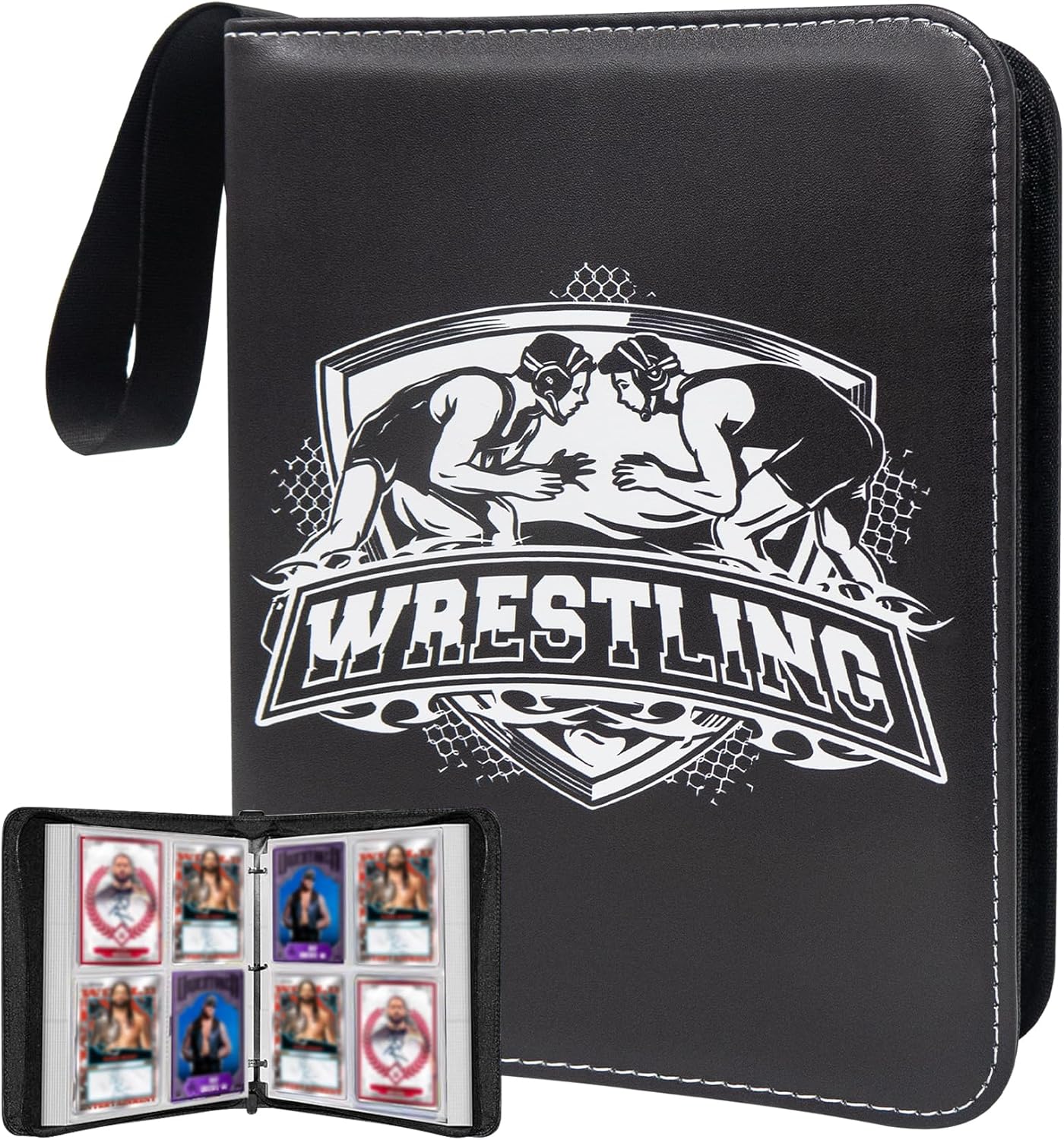 Anime Trading Card Binder for Cards,4 Pocket with 60 Sleeves up to 480 Cards,Waterproof Card Storage Bag with Removable Sleeves for Anime and TCG Cards