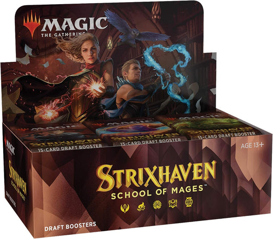 Magic The Gathering Strixhaven Draft Booster Box | 36 Packs (540 Magic Cards), Brown