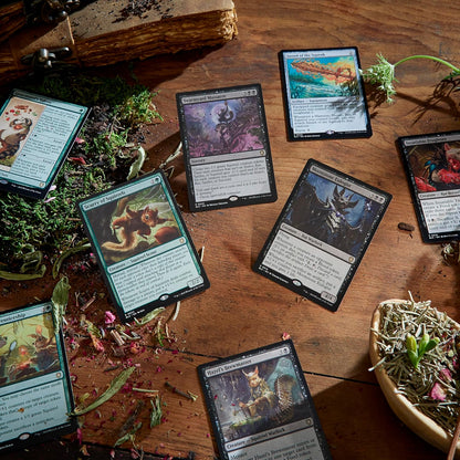 Magic: The Gathering Bloomburrow Commander Deck - Squirreled Away (100-Card Deck, 2-Card Collector Booster Sample Pack + Accessories)