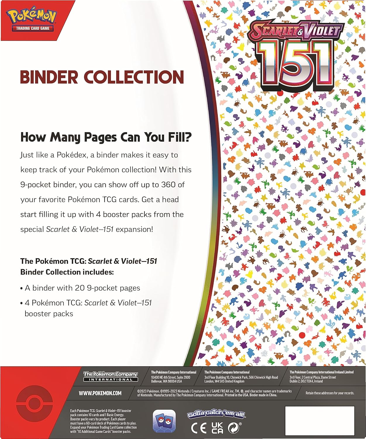 Pokemon TCG Scarlet & Violet 3.5 Pokemon 151 Binder Collection