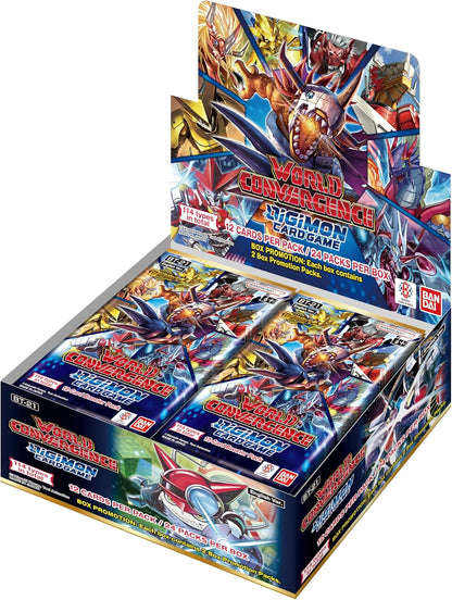 Bandai | Digimon: World Convergence (BT21) Booster Display | Trading Card Game | Ages 6+ | 2 Players | 15+ Minutes Playing Time