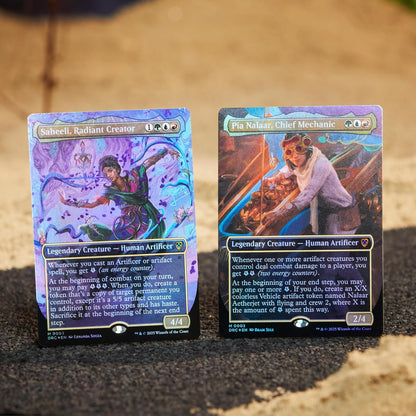 Magic The Gathering Aetherdrift Commander Deck - Living Energy (100-Card Deck, 2-Card Collector Booster Sample Pack + Accessories)