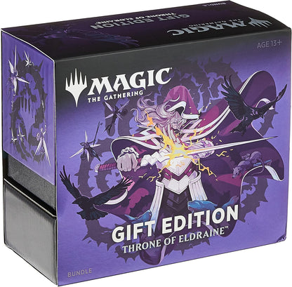 Magic The Gathering Throne of Eldraine Bundle Gift Edition | Alternate Art | 10 Booster Pack | 1 Collector Booster | Accessories