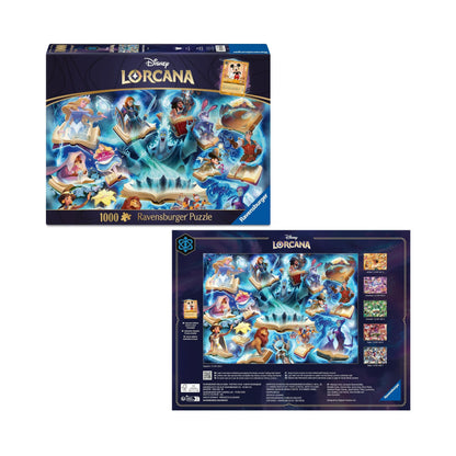 Disney Lorcana 1000Pc Ravensburger Puzzle Glimmers of the Realm Sapphire (PRE-SALE DECEMBER)