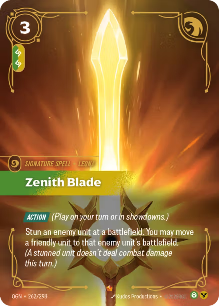 Zenith Blade OGN 262-298 Epic