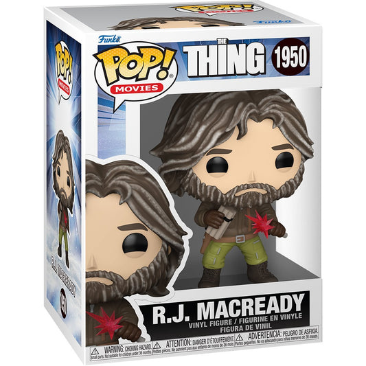 R.J. MacReady #1950 Funko Pop! Movies The Thing - Approx. 4" Collectible Vinyl Figure Bundled with Display Box Protector Case - Estimated Arrival: Jan. 2026 (PRE-SALE)