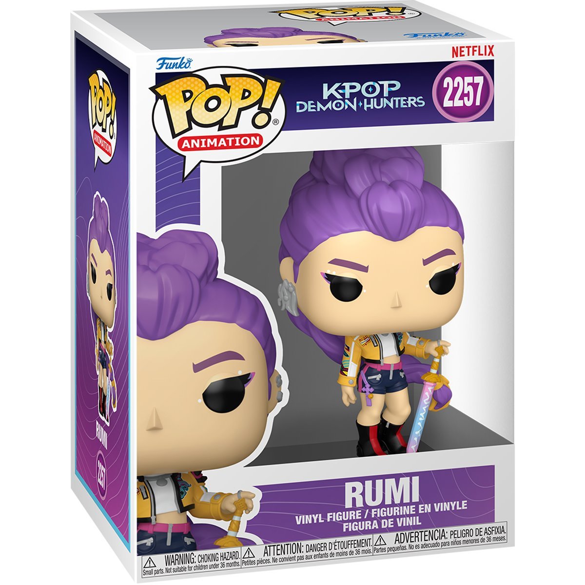 Funko Pop! KPop Demon Hunters Rumi Vinyl Figure #2257 | Netflix Anime-Inspired Collectible | 3.75-Inch Figure with Window Display Box (PRE-SALE JANUARY 2026)