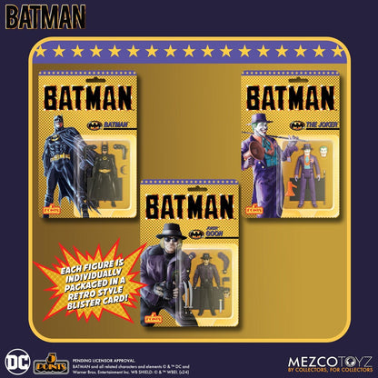 Mezco Batman (1989) - 5 Points Collection Action Figure - 3 Pack (Batman , The Joker, and Joker Goon) (PRE-SALE)